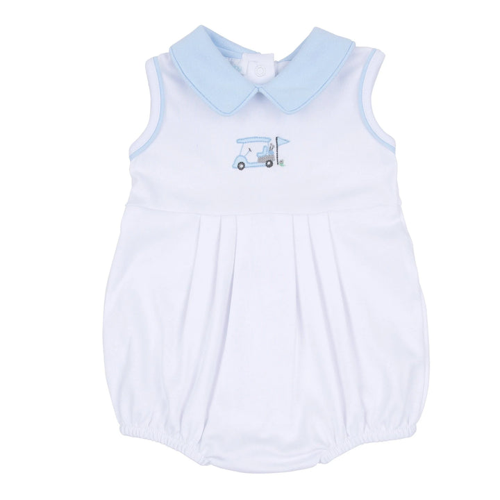 Little Golfer Collared Bubble I Light Blue