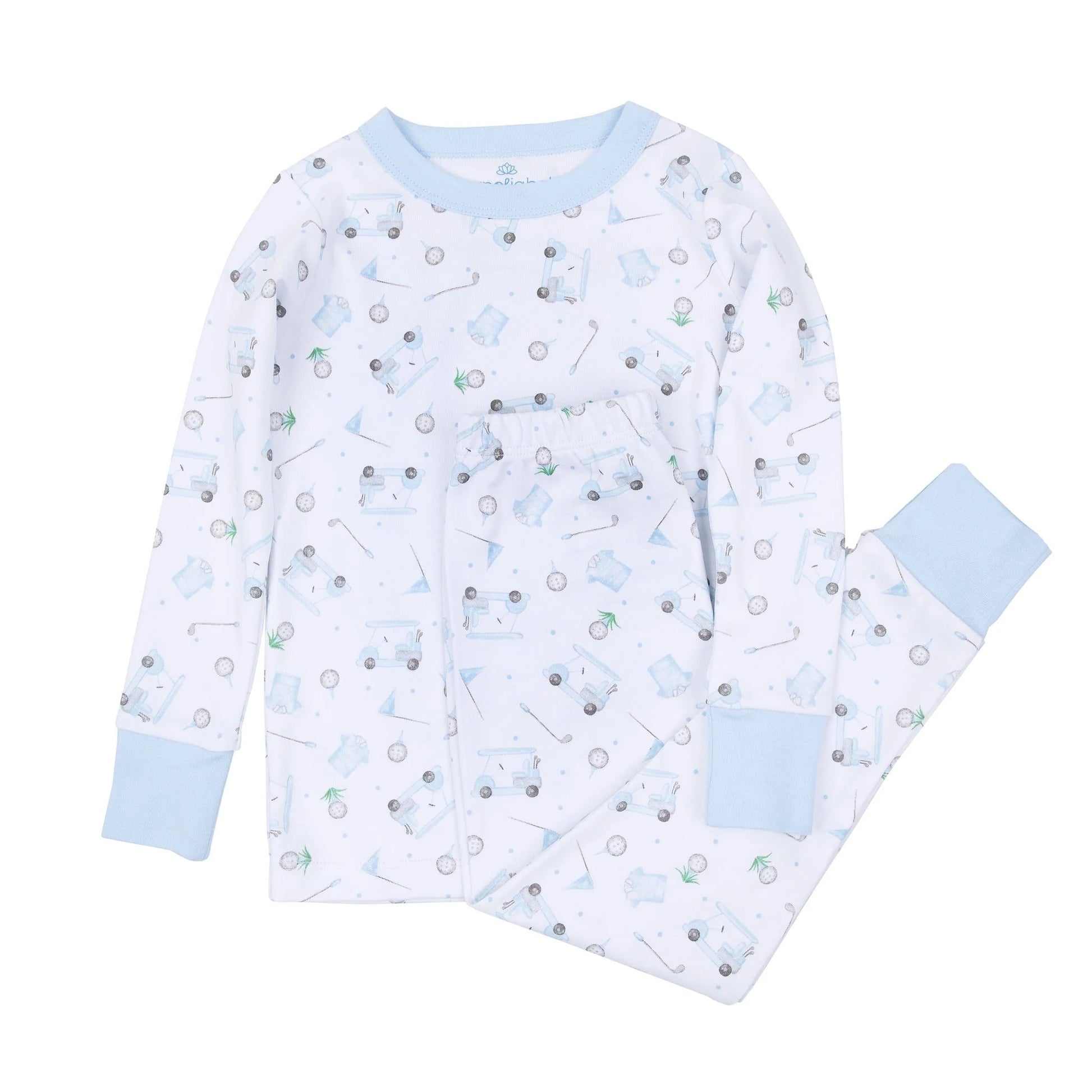 Little Golfer Long PJ's I Light Blue