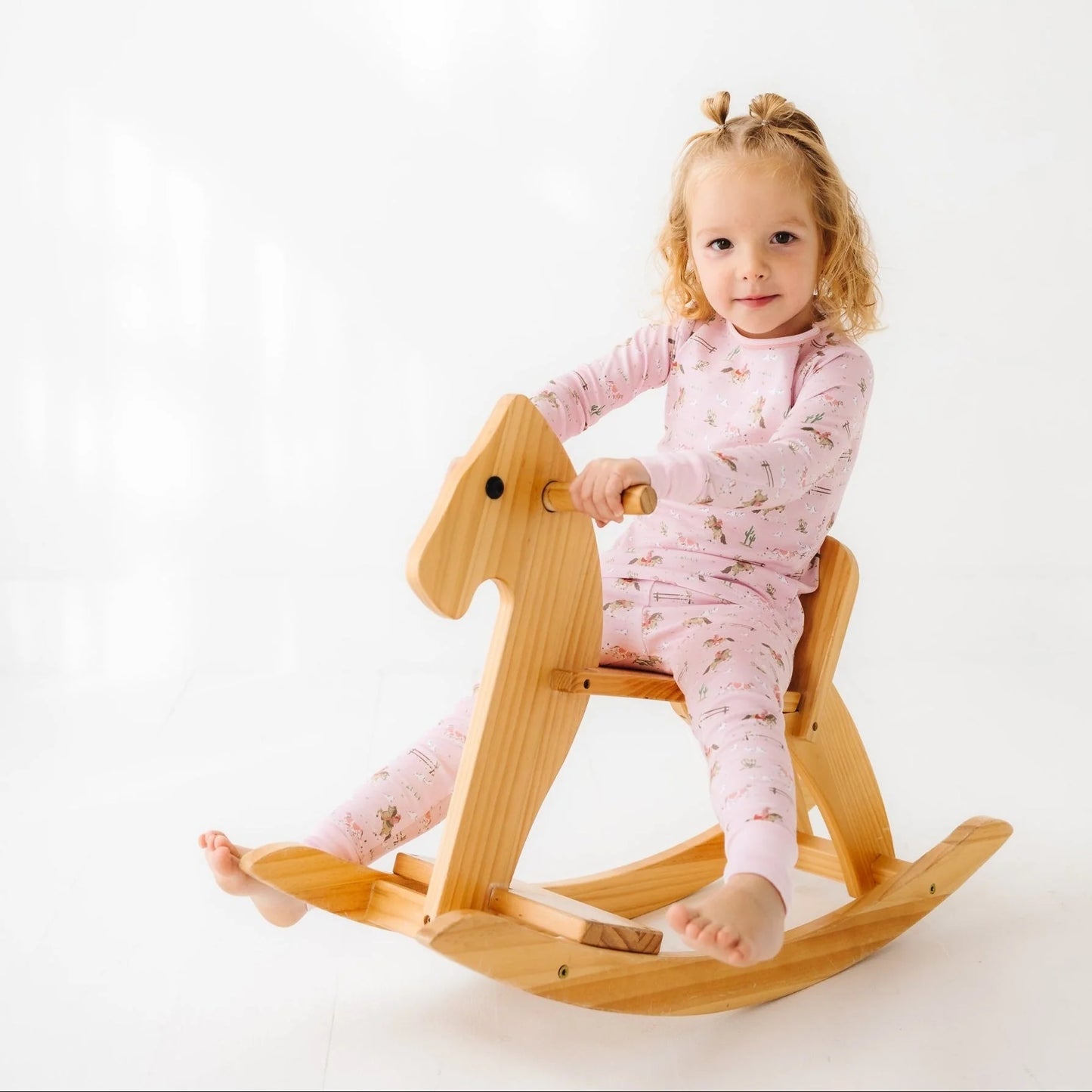 Little Wranglers Long Pajamas | Dusty Rose