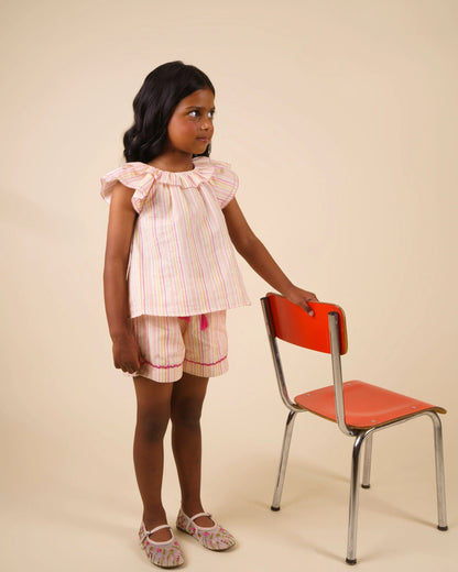 Lola Blouse | Pink Stripes