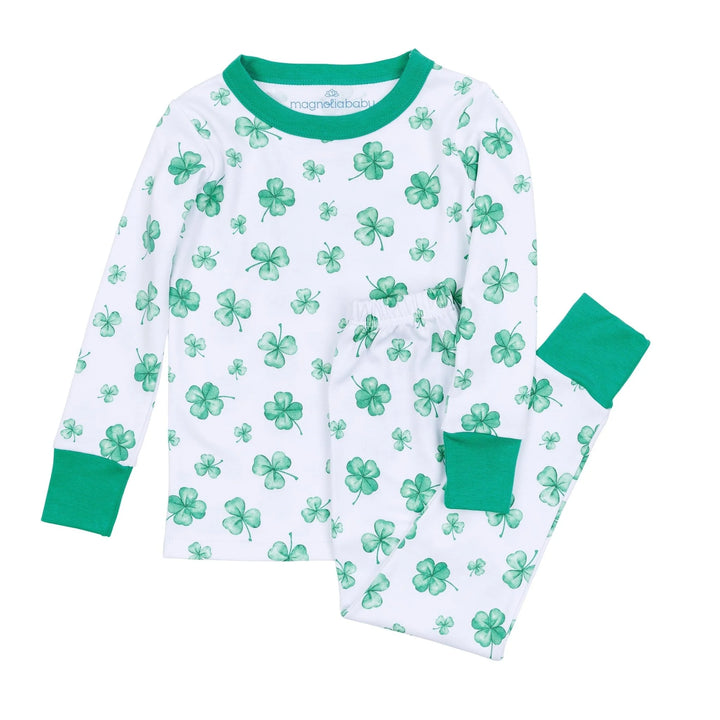 Lucky Little Ones Long Sleeve Pajamas | Green