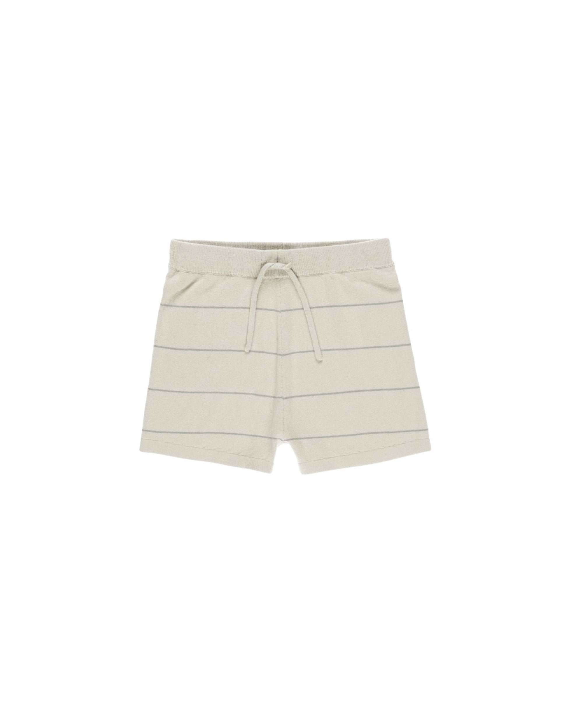 CHANDLER KNIT SHORT || EUCALYPTUS STRIPE