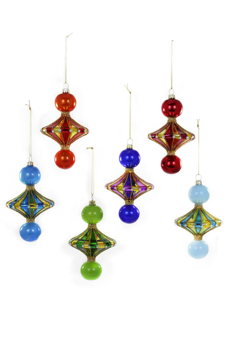Merry and Bright Spindle Ornament | Assorted