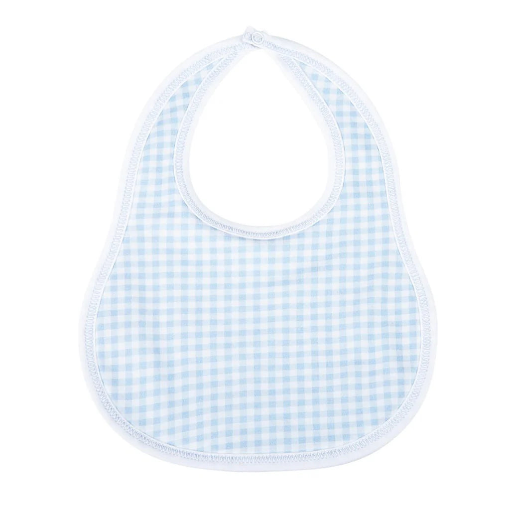 Mini Checks Bib | Light Blue