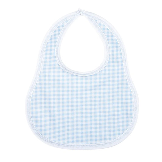 Mini Checks Bib | Light Blue