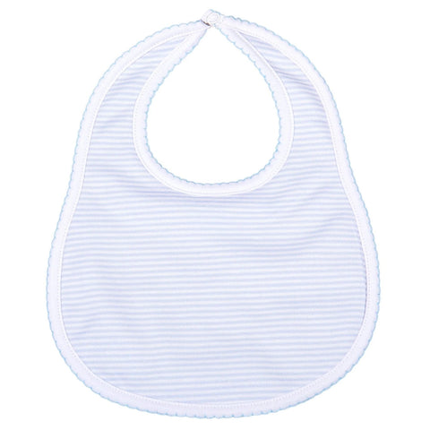 Mini Stripes Bib | Light Blue
