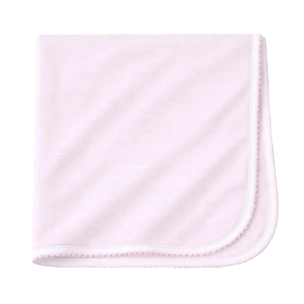 Mini Stripes Receiving Blanket | Pink