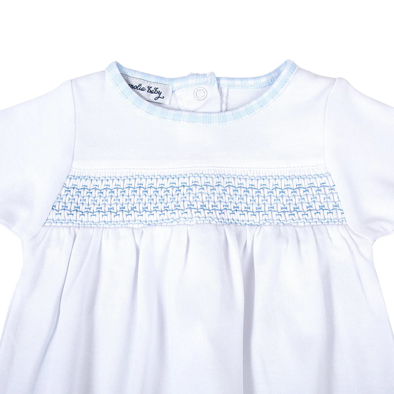 New Beginnings Smocked Gathered Gown | Blue