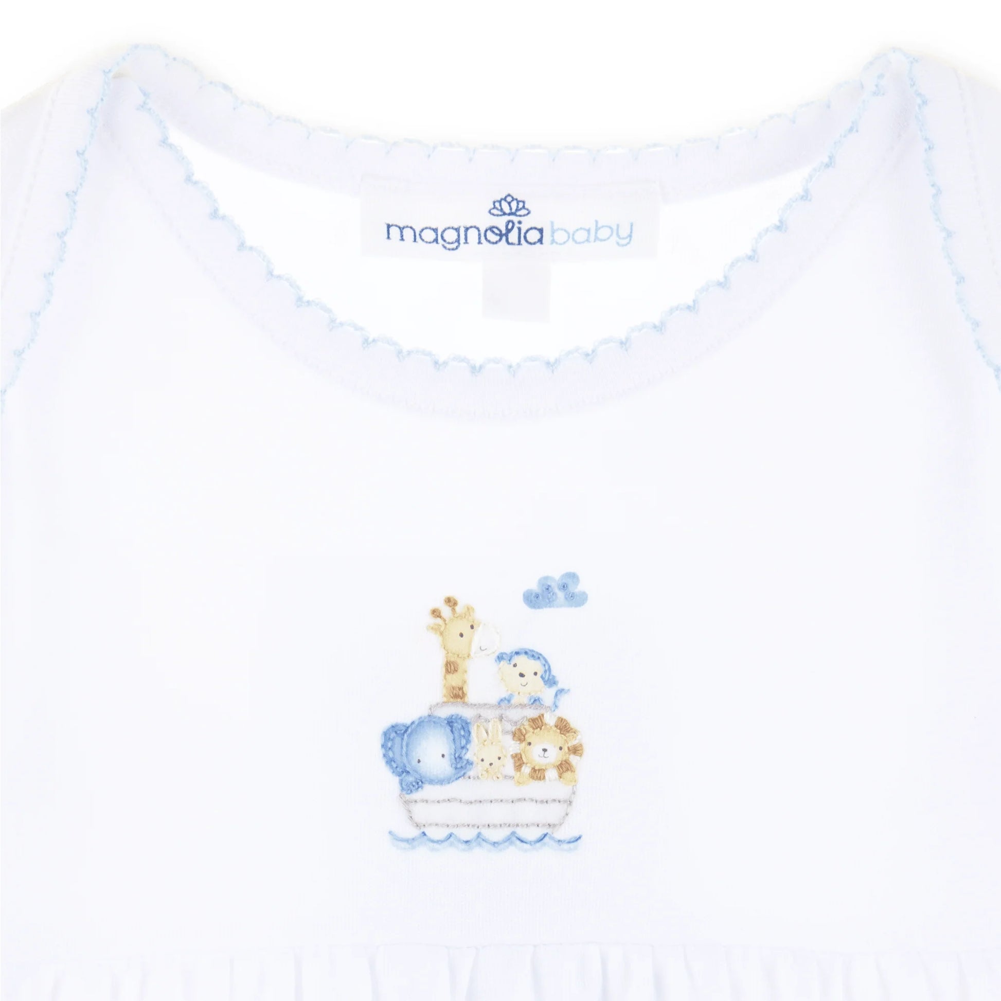 Noah's Ark Gathered Gown | Light Blue
