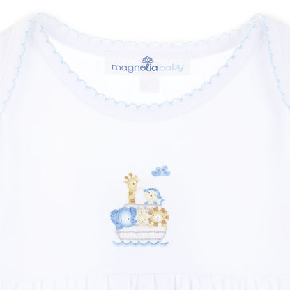 Noah's Ark Gathered Gown | Light Blue
