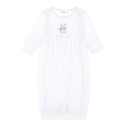 Noah's Ark Gathered Gown | Light Blue