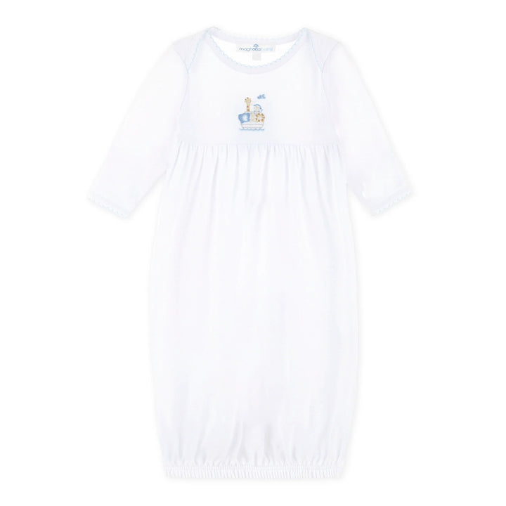Noah's Ark Gathered Gown | Light Blue