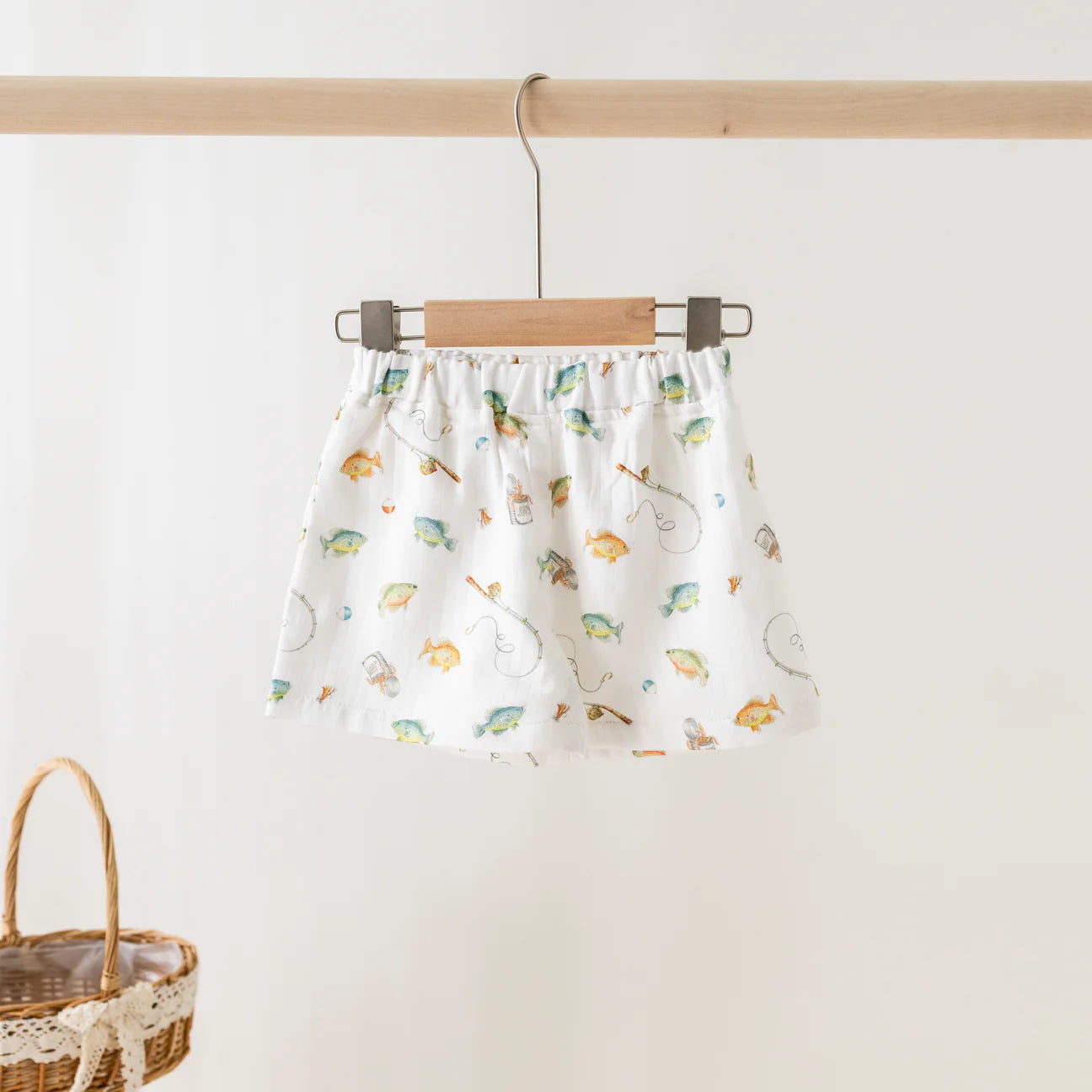 Gone Fishing Organic Muslin Shorts