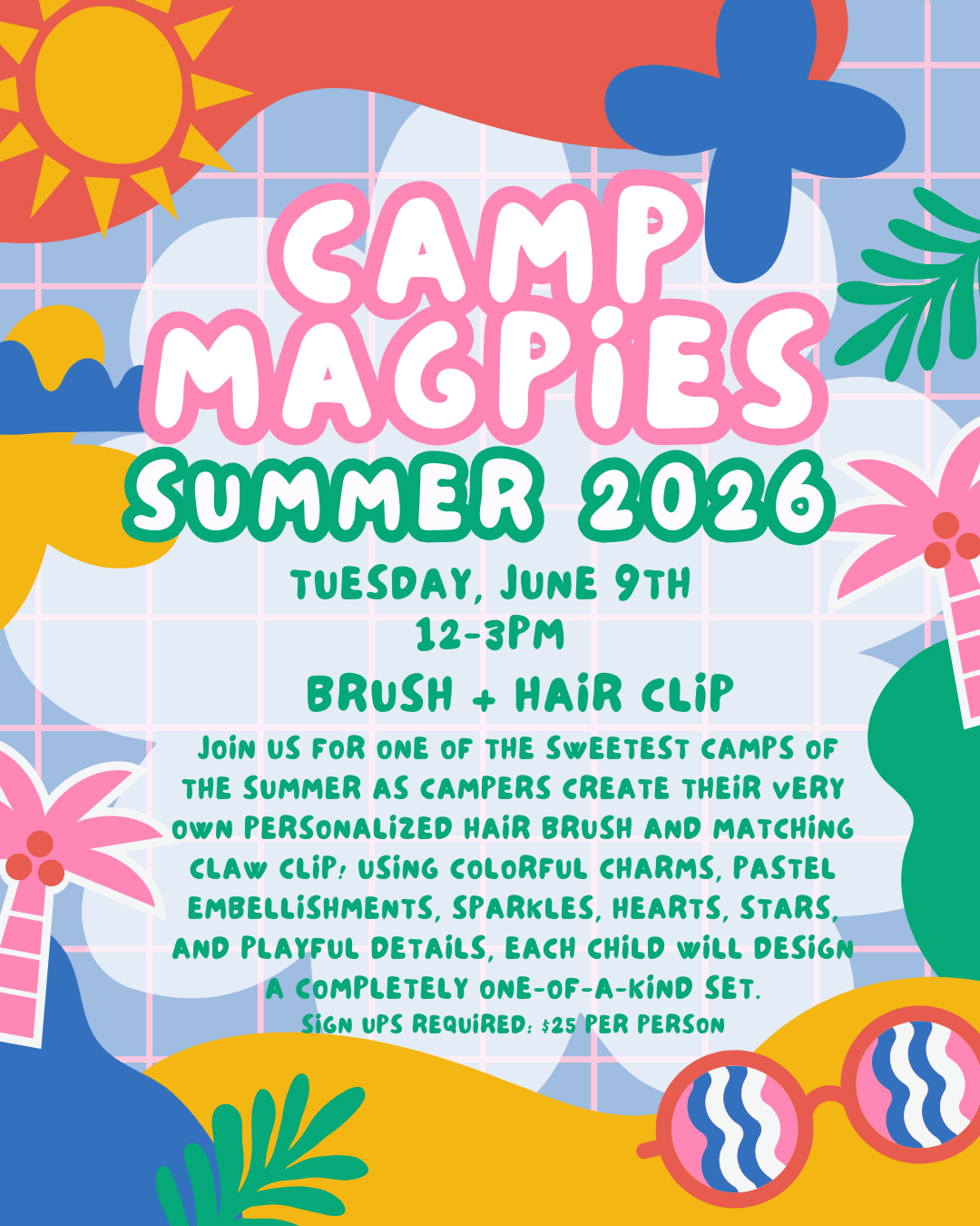 CAMP MAGPIES: Brush and Claw Clip