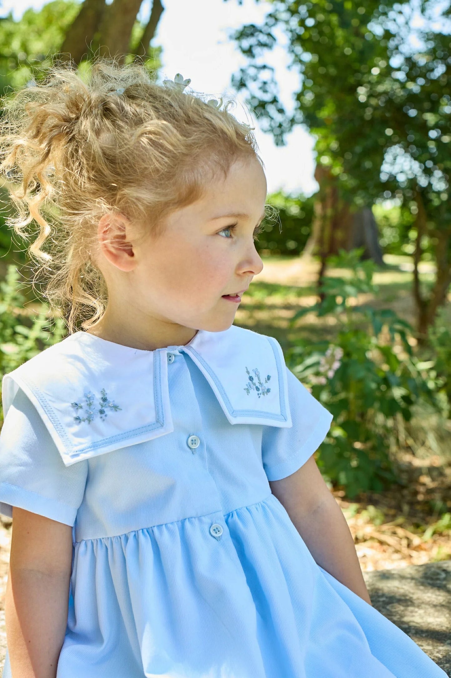 Paola Dress I Blue Celeste Piqué