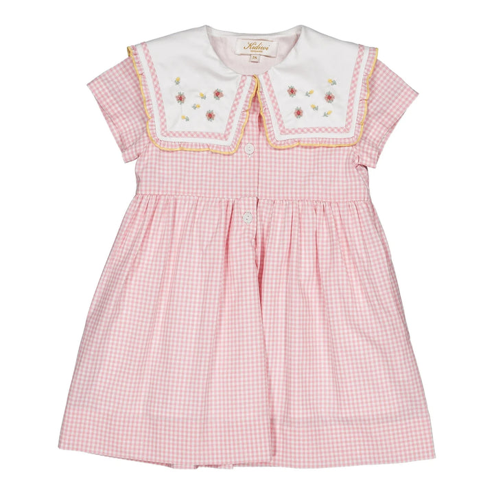 Paolina Dress I Candy Pink Small Gingham