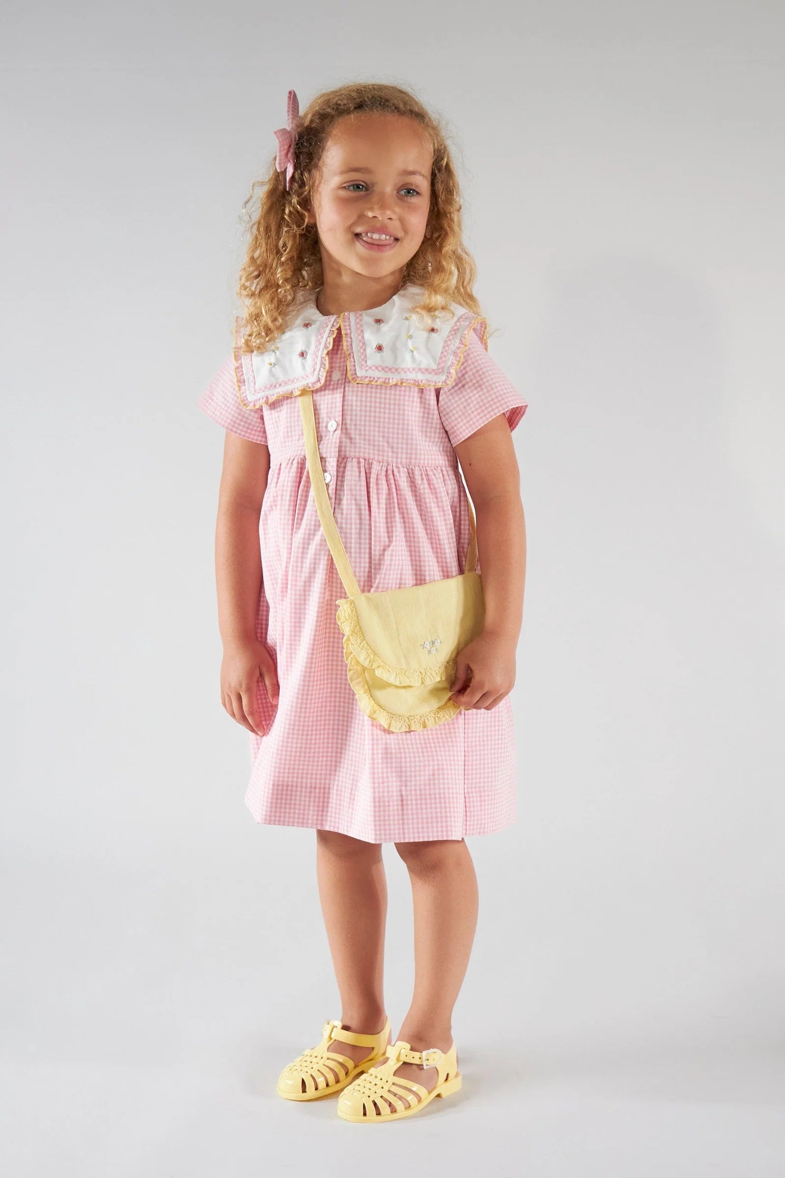 Paolina Dress I Candy Pink Small Gingham
