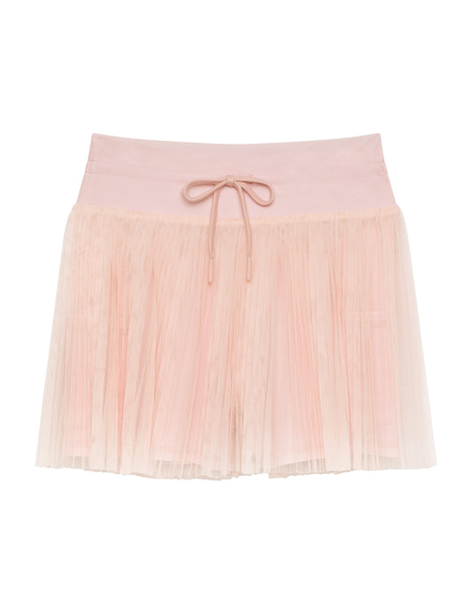 girls pink pleated skort