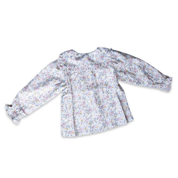 Clara Blouse | Blue & Pink Floral