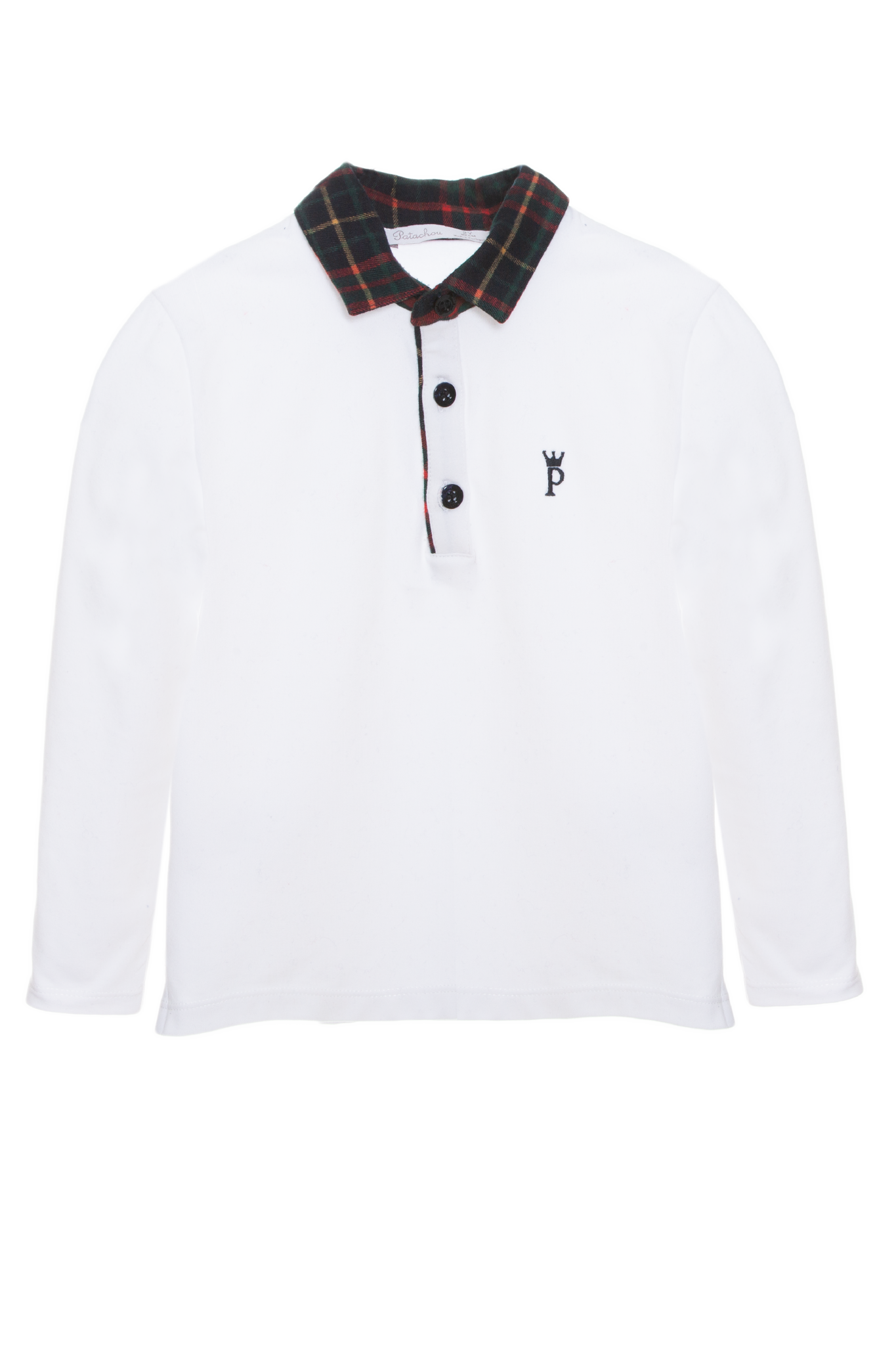 Knit Polo Shirt | Tartan Collar