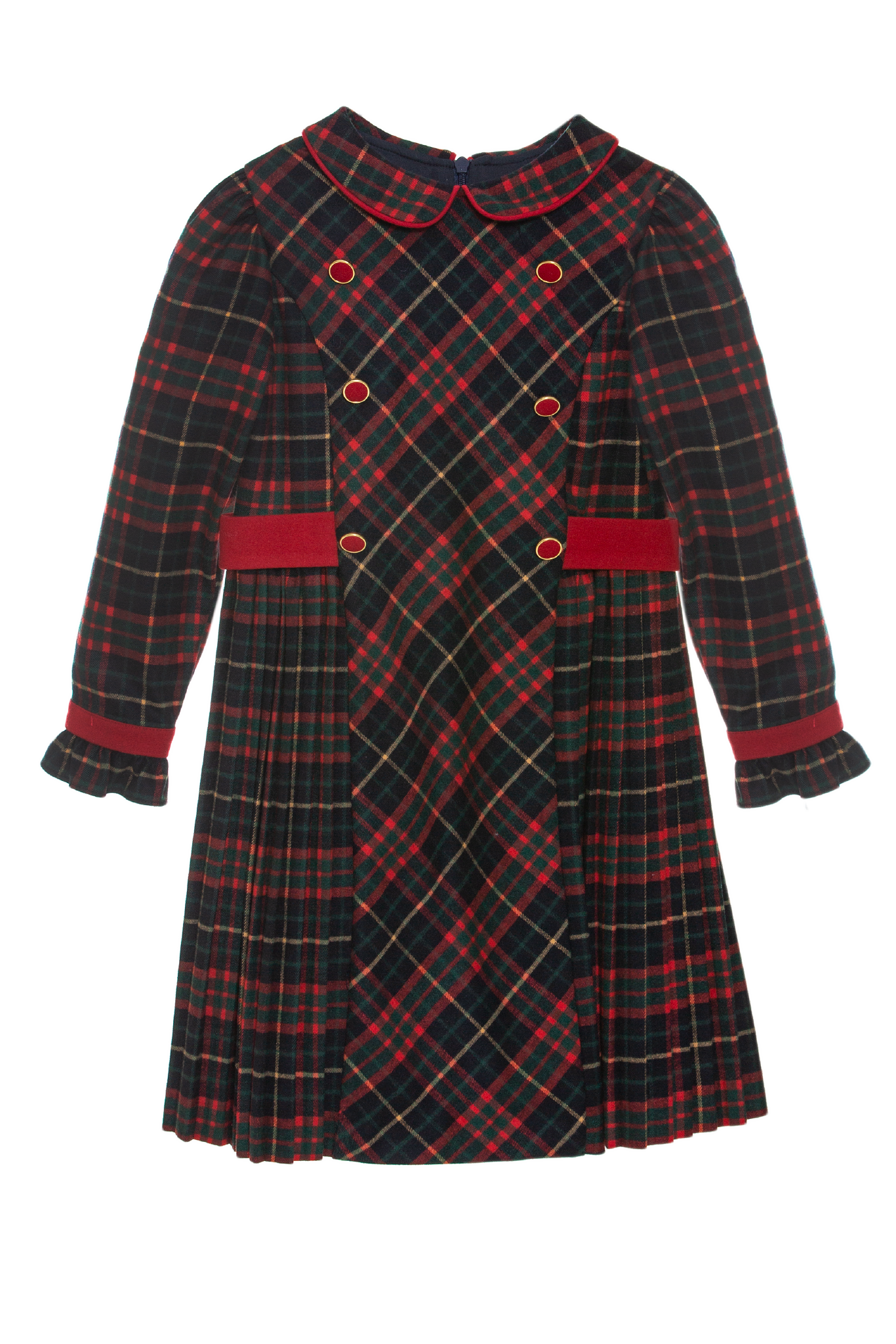 Flannel Button Front Dress | Tartan