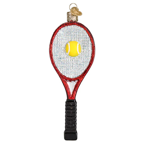 Red Tennis Raquet Ornament