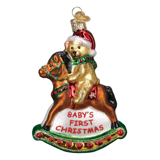 Rocking Horse Teddy Ornament