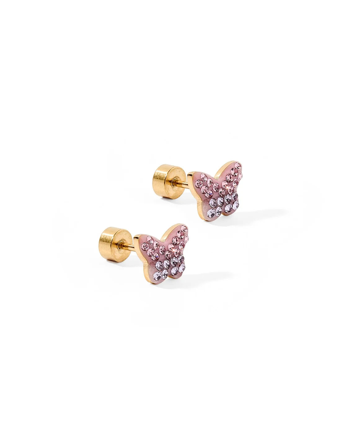 Screwback Stud | Bindi | Pink Butterfly
