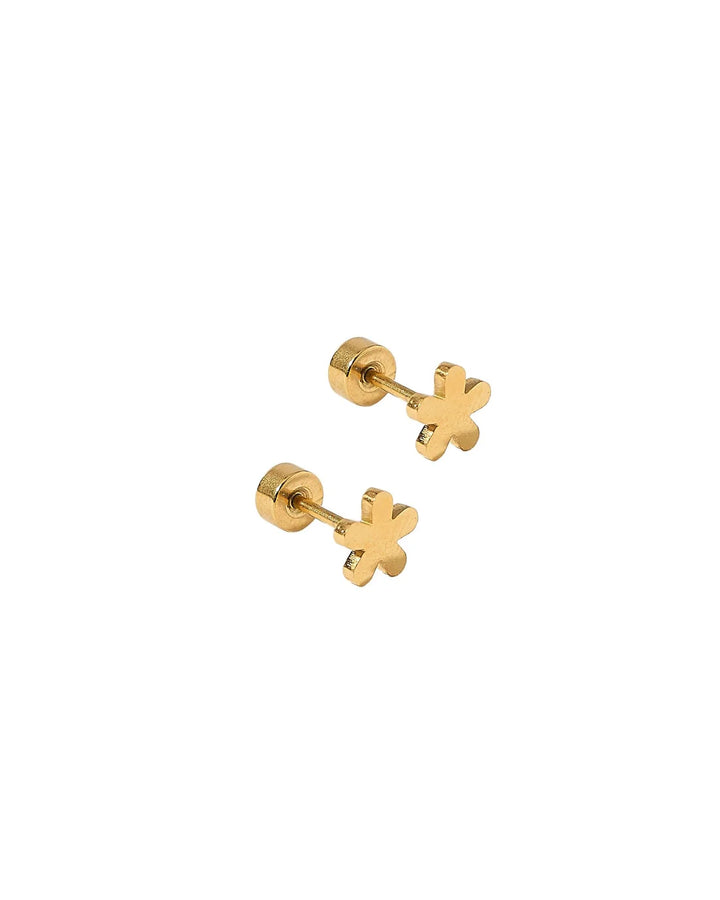 Screwback Stud | Briar | Gold Flower