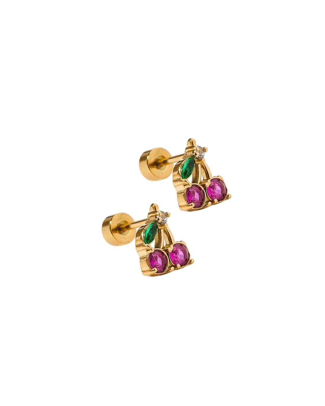 Screwback Stud | Crystal Cherry