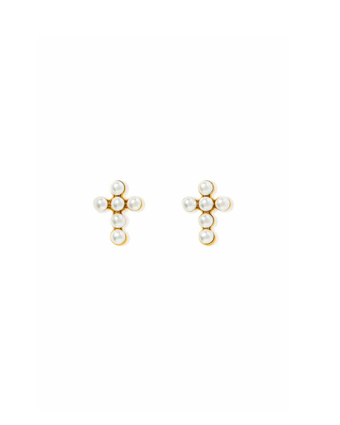 Screwback Stud | Clara | Pearl Cross