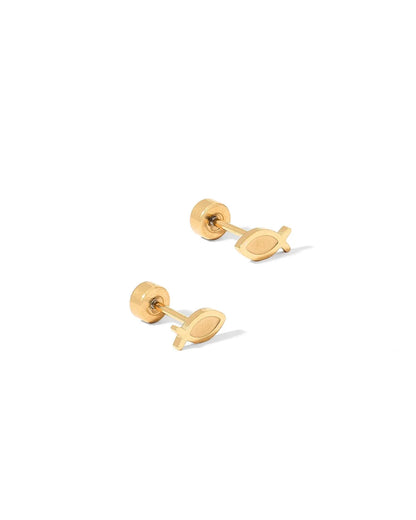 Screwback Stud | Ichthys | Gold Fish