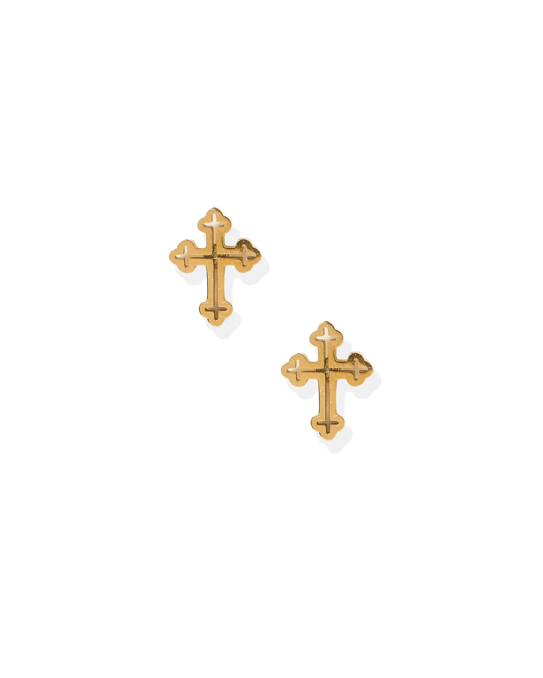 Screwback Stud | Latin Gold Cross