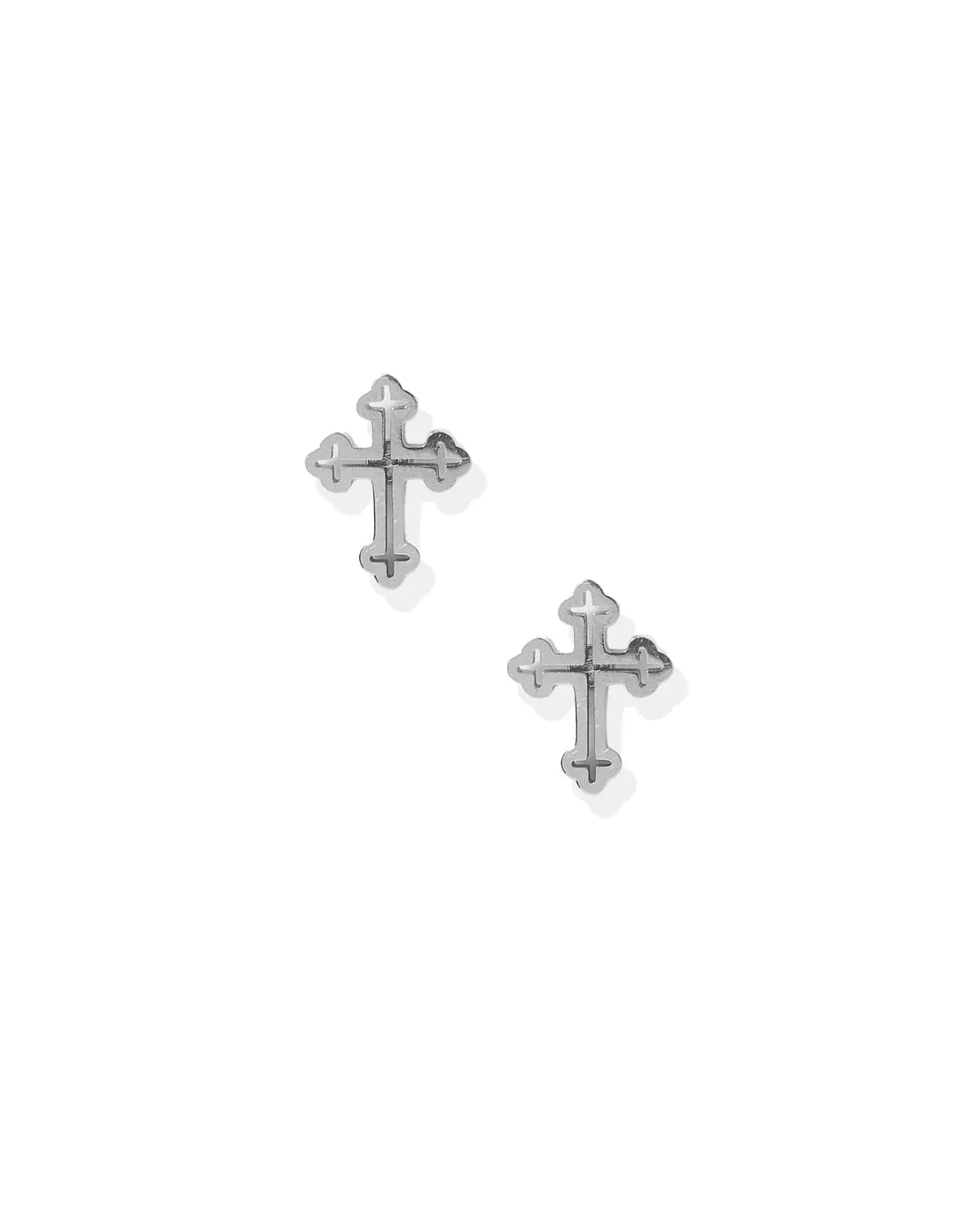 Screwback Stud | Latin Silver Cross