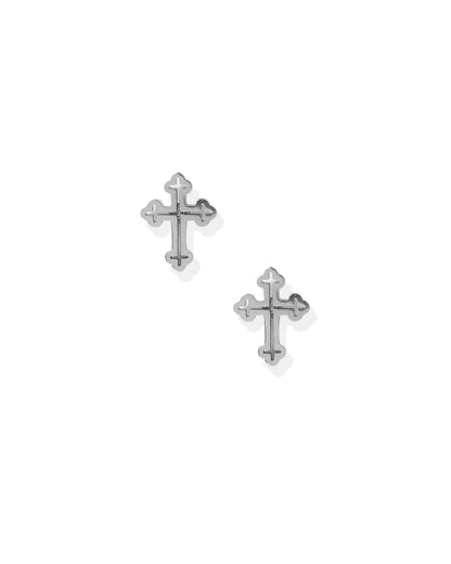Screwback Stud | Latin Silver Cross