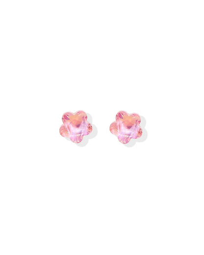 Screwback Stud | Candy Star | Bubblegum Pink Flower