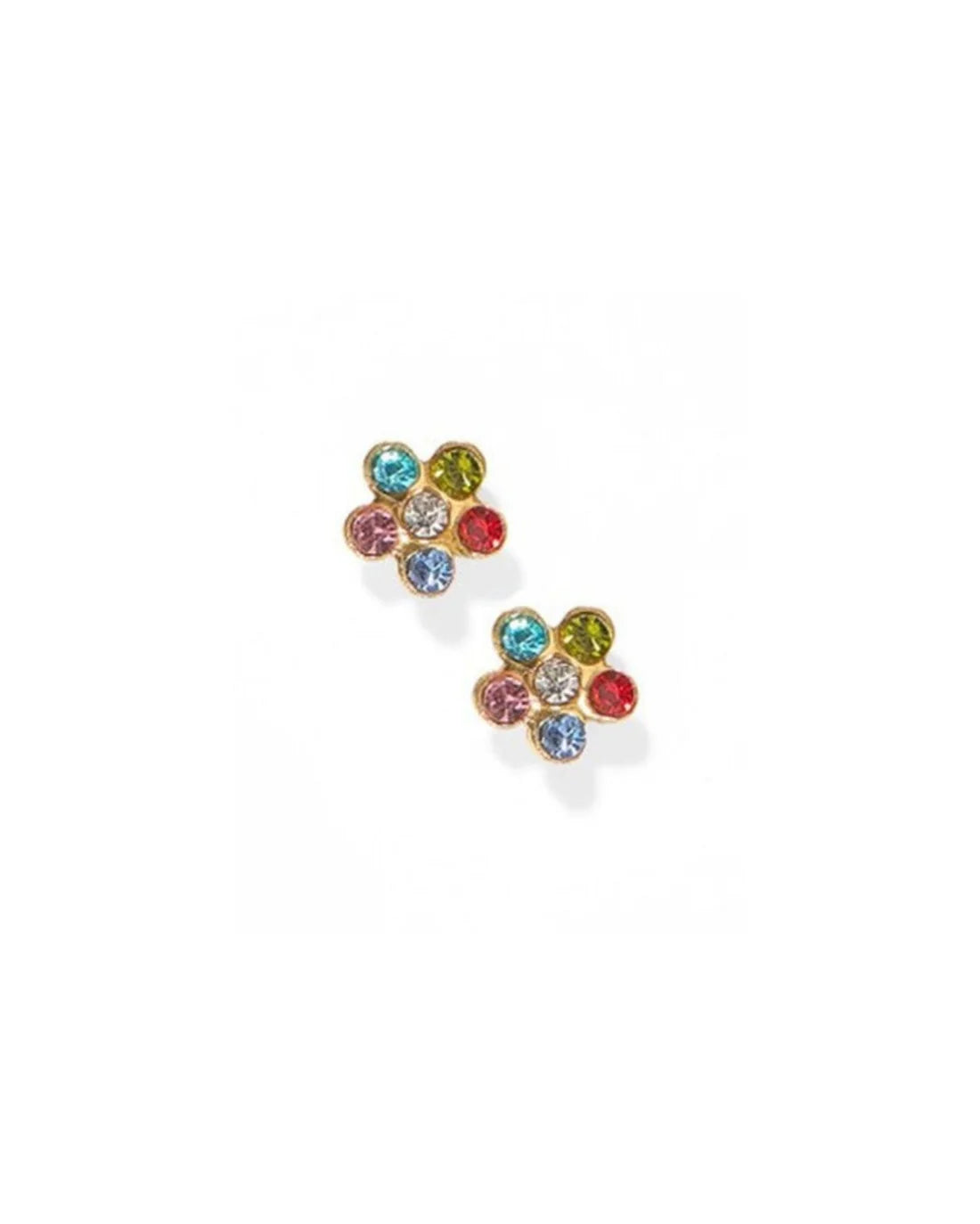 Screwback Stud | Lyla | Multicolor Crystal Flower
