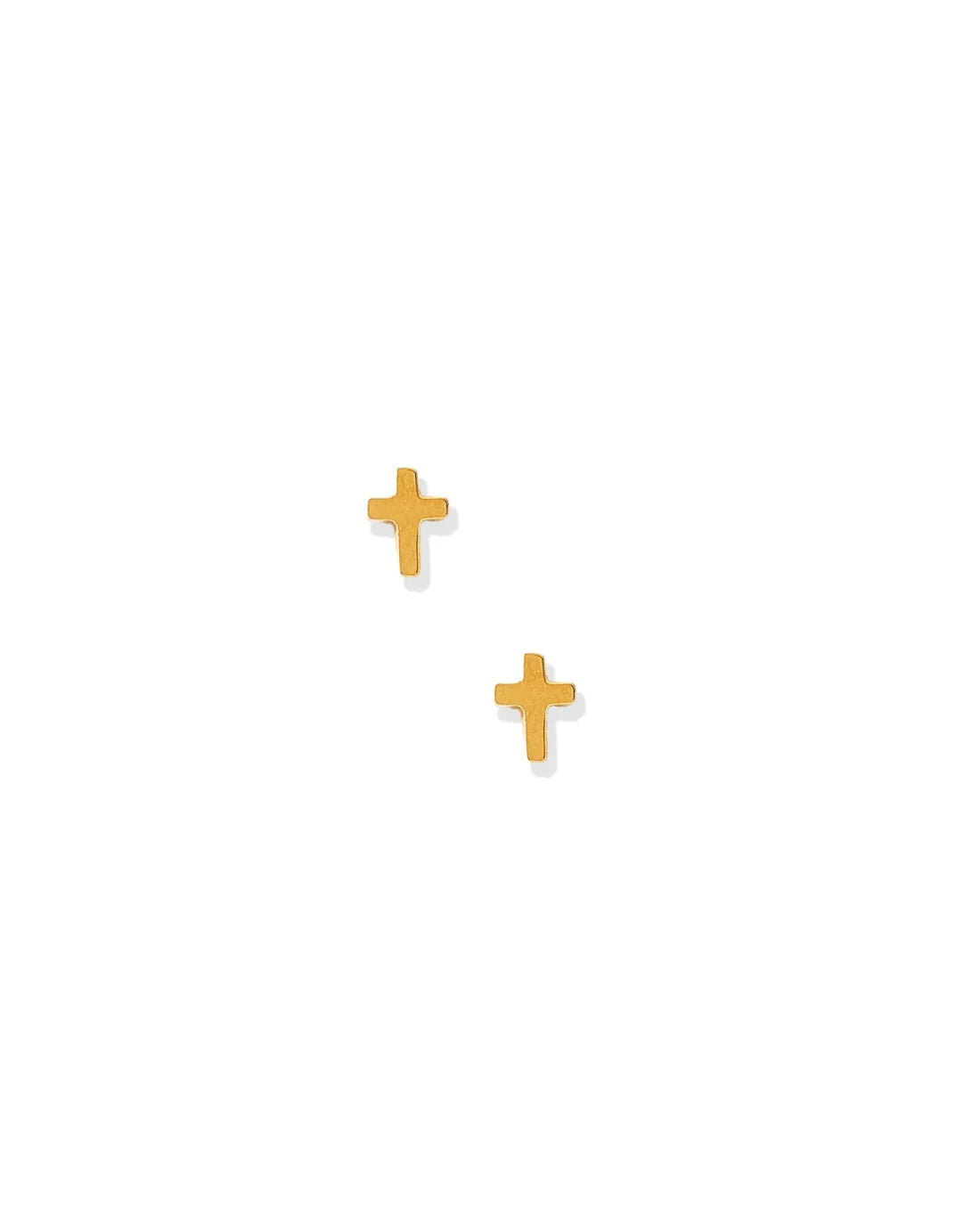 Screwback Stud | Micro Gold Cross