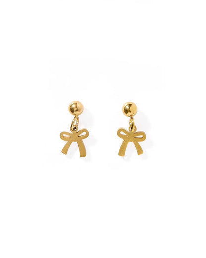 Screwback Stud | Millie | Gold Dangle Bow