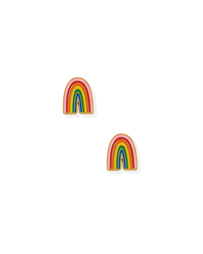 Screwback Stud | Noah | Rainbow