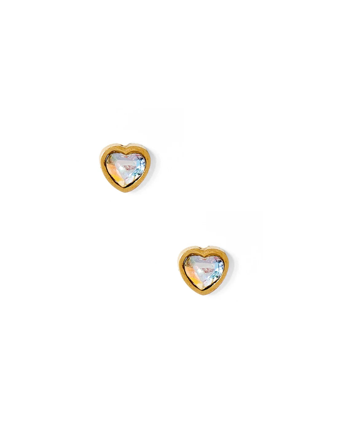 Screwback Stud | Polly | Iridescent Heart