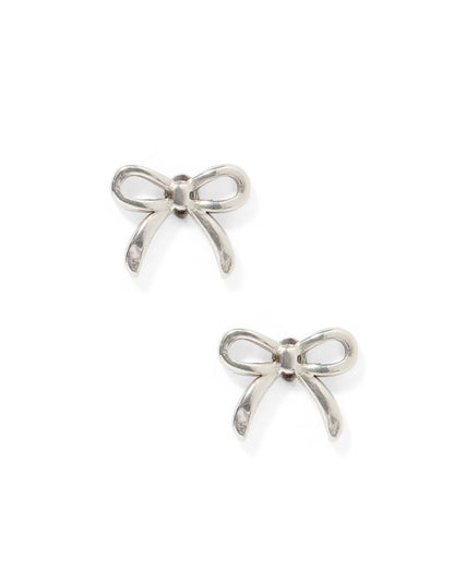 Screwback Stud | Sadie | Silver Bow