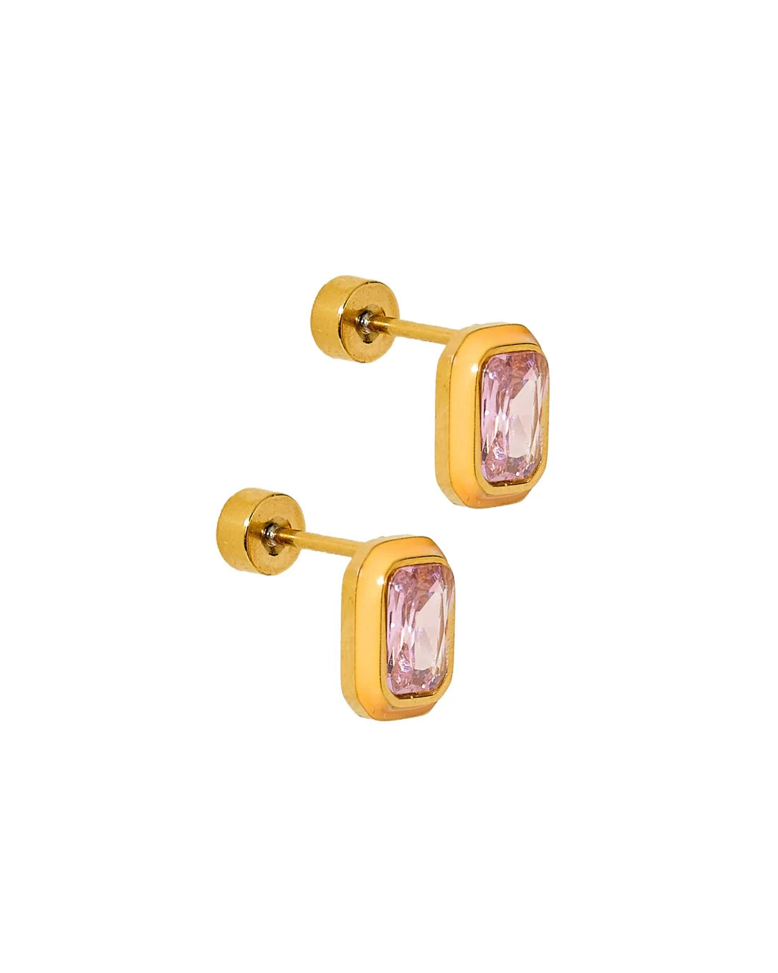 Screwback Stud | Whitney | Orange Sherbet Crystal