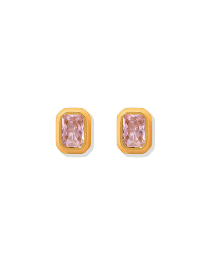Screwback Stud | Whitney | Orange Sherbet Crystal