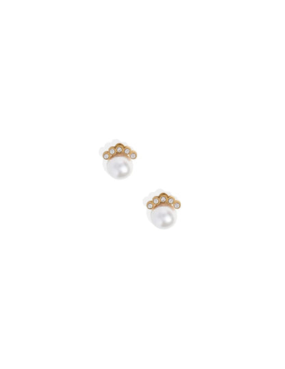 Screwback Stud | Winnie | Gold Pearl