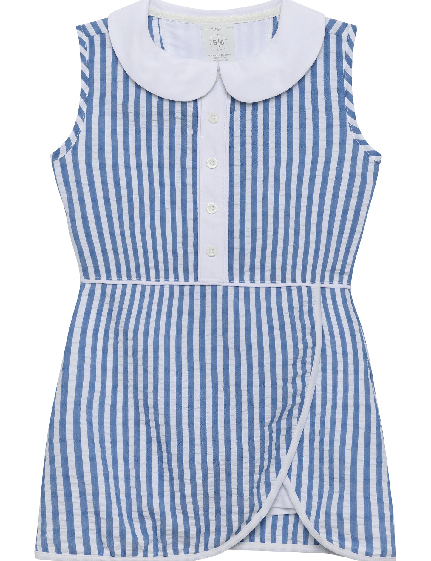 girls seersucker stripe tennis skort dress