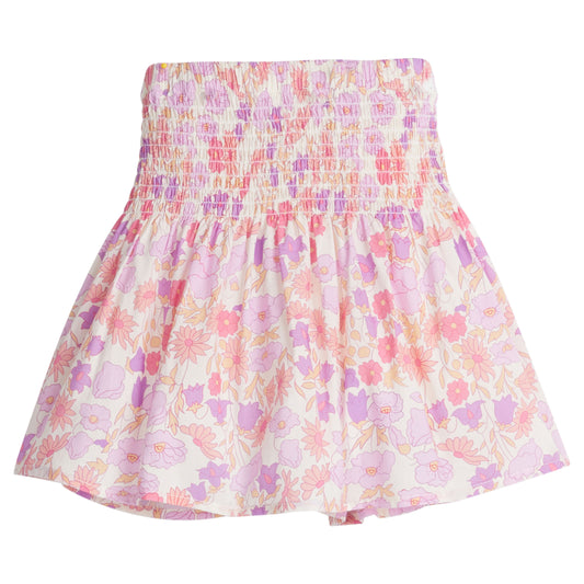 Shirred Circle Skirt | Lisle Lavender Floral