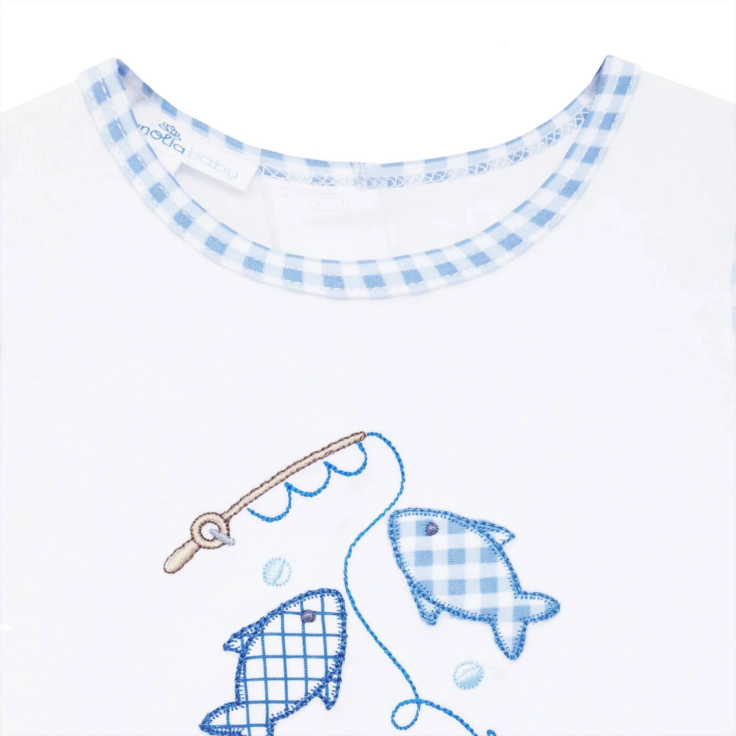 Gone Fishing Applique Short Playsuit