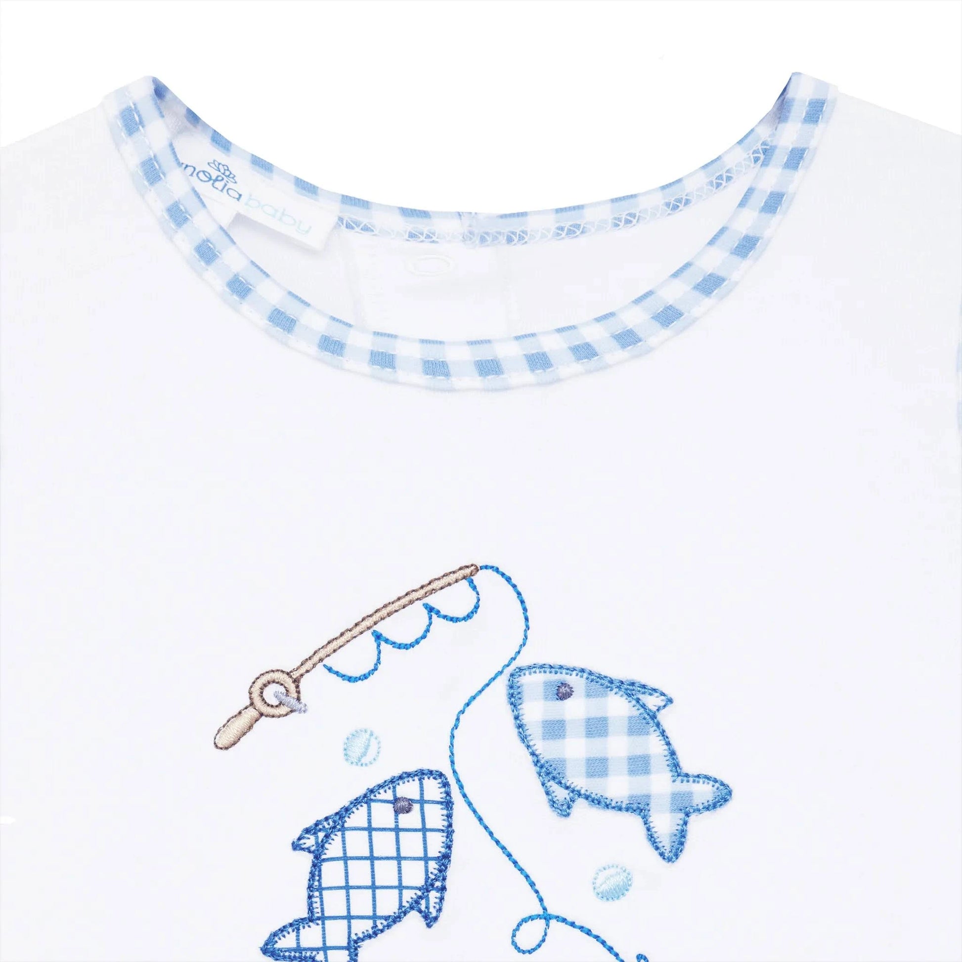 Gone Fishing Applique Short Playsuit