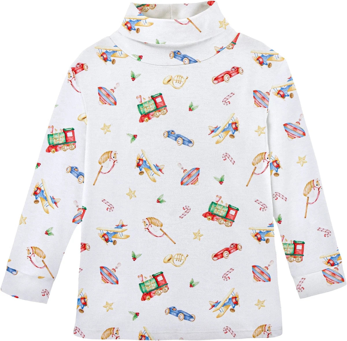 Holiday Heirlooms Printed Pima Turtleneck Tee